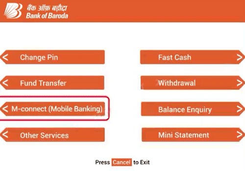 Bank of Baroda M-Connect Mobile Banking